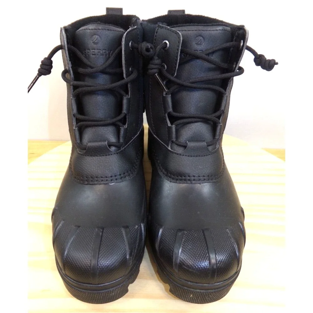 Sperry Duck Rain Boots STS88779 Womens Black Size 9 Chunky Booties